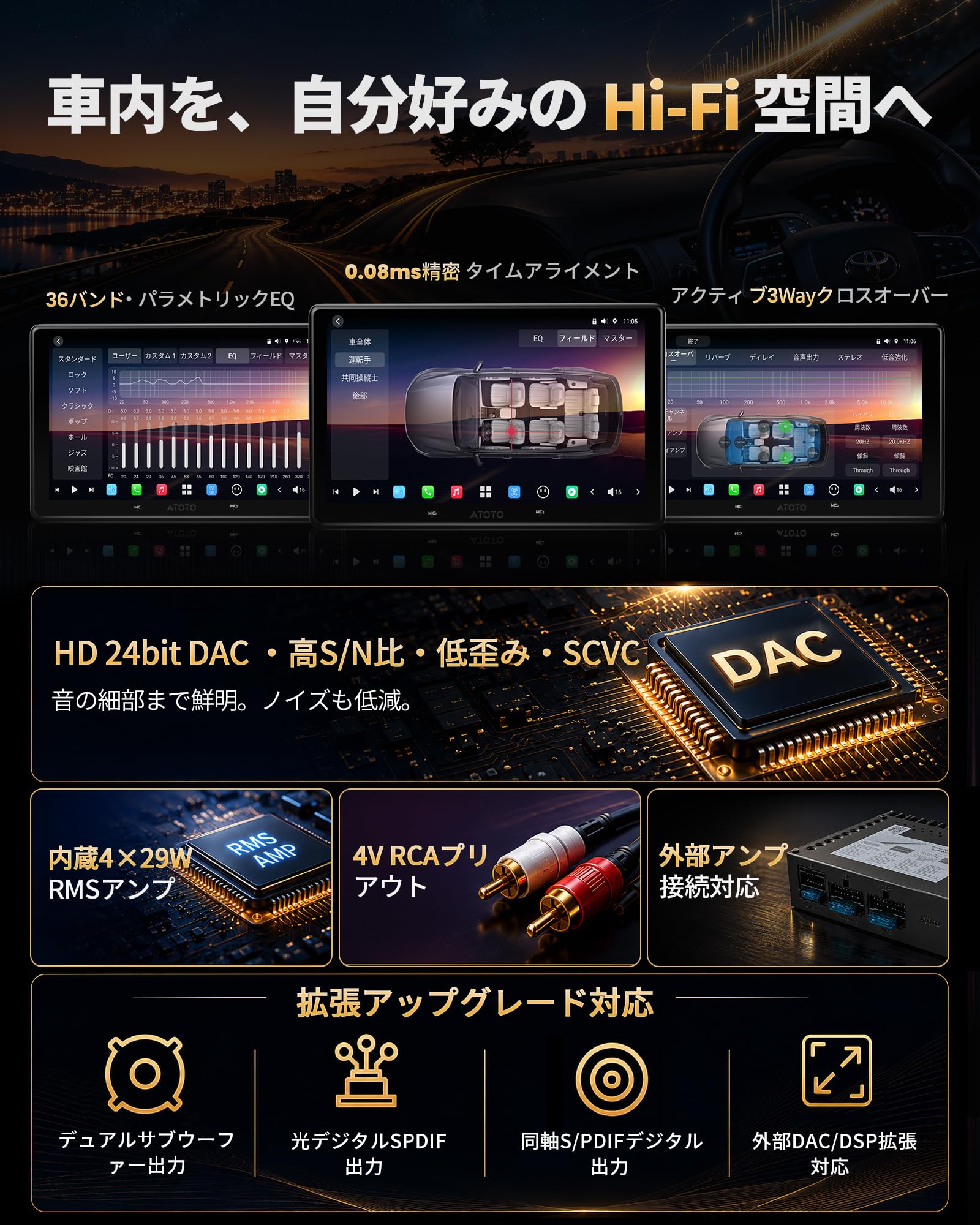 Amazon.co.jp: [9 Inch QLED] ATOTOZONE AI Android Car Navigation